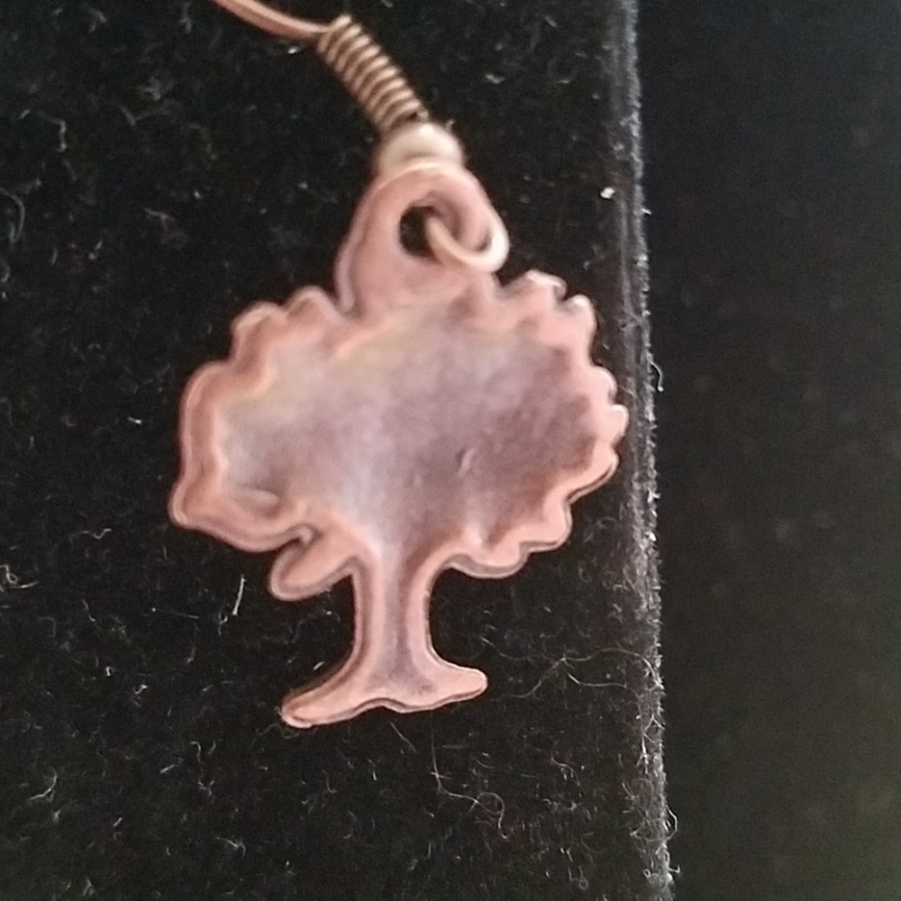 Tree Of Life Antiqued Finish Earrings - Picture 2 of 2